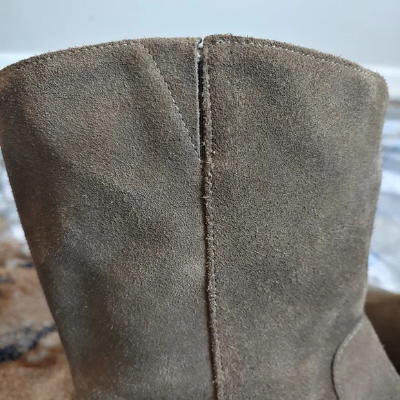 Jack Rogers Olive Suede Embellished Mid Calf Booties 9.5 - Picture 11 of 15